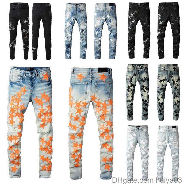 man designer jeans skinny five star patch straight leg for mens fashion knee ripped denim pants with hole moto hip hop distressed black blue
man designer jeans skinny five star patch straight leg for mens fashion knee ripped denim pants with hole moto hip hop distressed black blue
