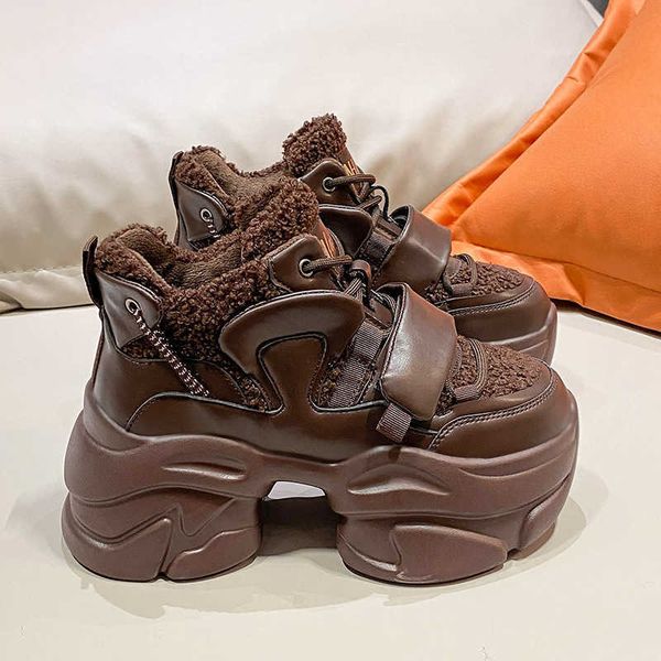 boots winter women platform warm sneakers leather casual trainers chunky shoes 8cm heels autumn wedges height increasing sports 221215, Black
boots winter women platform warm sneakers leather casual trainers chunky shoes 8cm heels autumn wedges height increasing sports 221215, Black