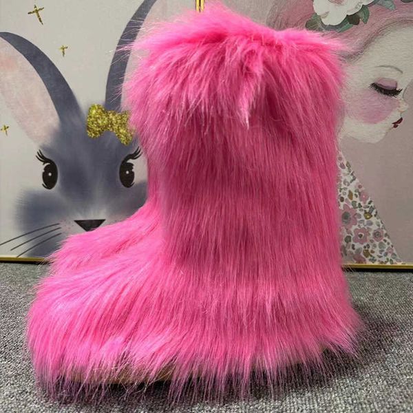 boots winter fluffy fur snow women thick faux mink female fashion cotton 221215, Black
boots winter fluffy fur snow women thick faux mink female fashion cotton 221215, Black