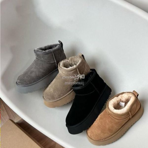 ultra mini platform boot designer woman winter ankle australia snow boots thick bottom real leather warm fluffy booties with fur cijss, Black
ultra mini platform boot designer woman winter ankle australia snow boots thick bottom real leather warm fluffy booties with fur cijss, Black