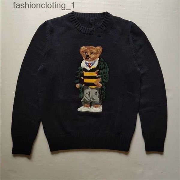 men's sweaters rl style cotton bear embroidery round neck sweater casual pull homme autumn and winter wear men's 220928, White;black
men's sweaters rl style cotton bear embroidery round neck sweater casual pull homme autumn and winter wear men's 220928, White;black