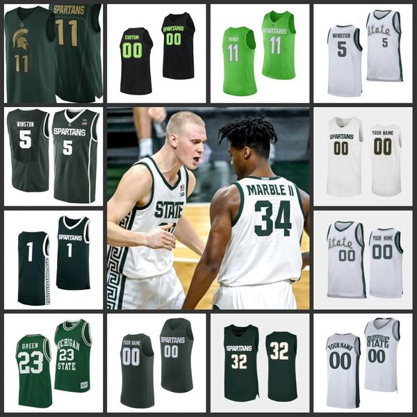 college basketball wears custom michigan basketball jersey cassius winston aaron henry matt mcquaid xavier tillman joshua langford foster lo, Black
college basketball wears custom michigan basketball jersey cassius winston aaron henry matt mcquaid xavier tillman joshua langford foster lo, Black