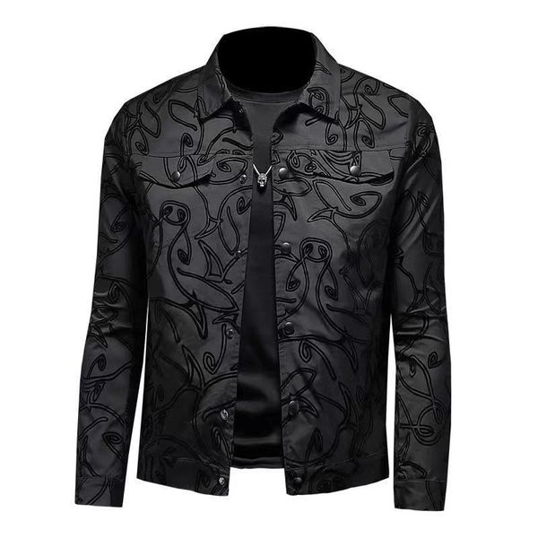 coat spring and autumn thin lapel jacket men's trend flocking printing versatile work coat 2022 new, Black;brown
coat spring and autumn thin lapel jacket men's trend flocking printing versatile work coat 2022 new, Black;brown