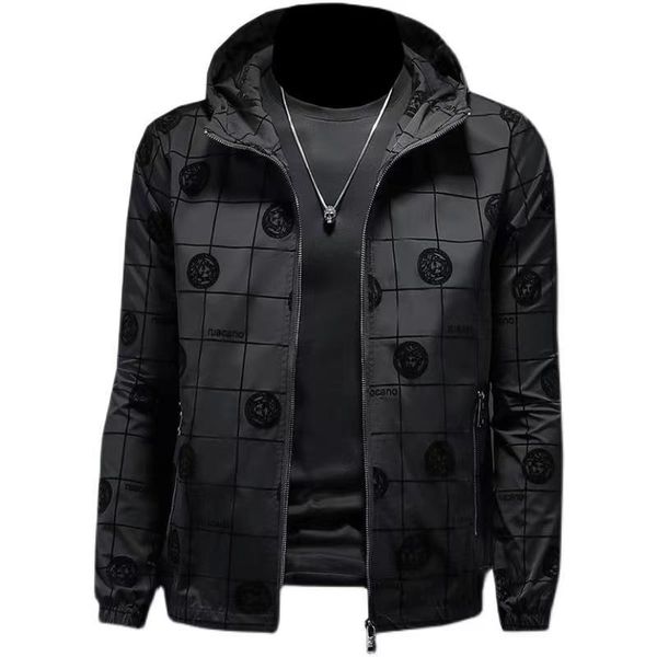men's spring plaid flocked hooded jacket men's youth slim fit large fashion jacket, Black;brown
men's spring plaid flocked hooded jacket men's youth slim fit large fashion jacket, Black;brown