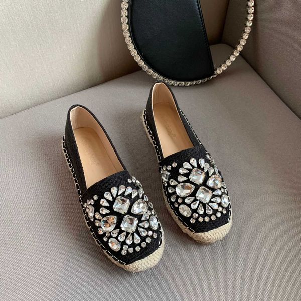 dress shoes fisherman's shoes female autumn new straw woven flat bottom casual versatile rhinestone single shoes, Black
dress shoes fisherman's shoes female autumn new straw woven flat bottom casual versatile rhinestone single shoes, Black