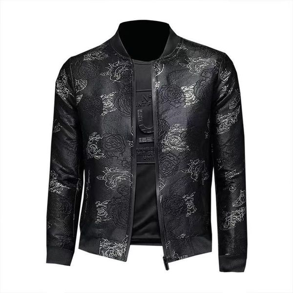 spring new jacket men's baseball jacket dark embroidery slim fit cardigan youth fashion coat large, Black;brown
spring new jacket men's baseball jacket dark embroidery slim fit cardigan youth fashion coat large, Black;brown