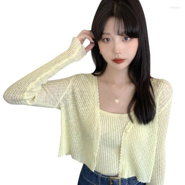 women's knits women solid knitting silk cardigan ultra-thin ice summer autumn waves outside sun taps v-neck short sweaters, White
women's knits women solid knitting silk cardigan ultra-thin ice summer autumn waves outside sun taps v-neck short sweaters, White