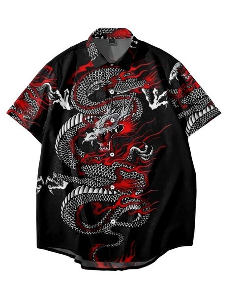 mens casual shirts mens casual shortsleeved shirts fashionable breathable hawaiian tattoo dragon pattern 230114, White;black
mens casual shirts mens casual shortsleeved shirts fashionable breathable hawaiian tattoo dragon pattern 230114, White;black