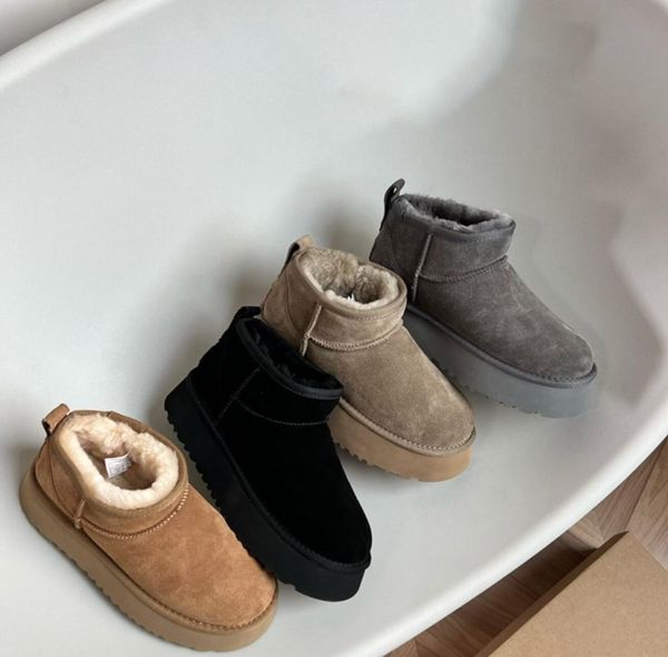ultra mini platform boot designer woman winter ankle australia snow boots thick bottom real leather warm fluffy booties with fur uggity, Black
ultra mini platform boot designer woman winter ankle australia snow boots thick bottom real leather warm fluffy booties with fur uggity, Black