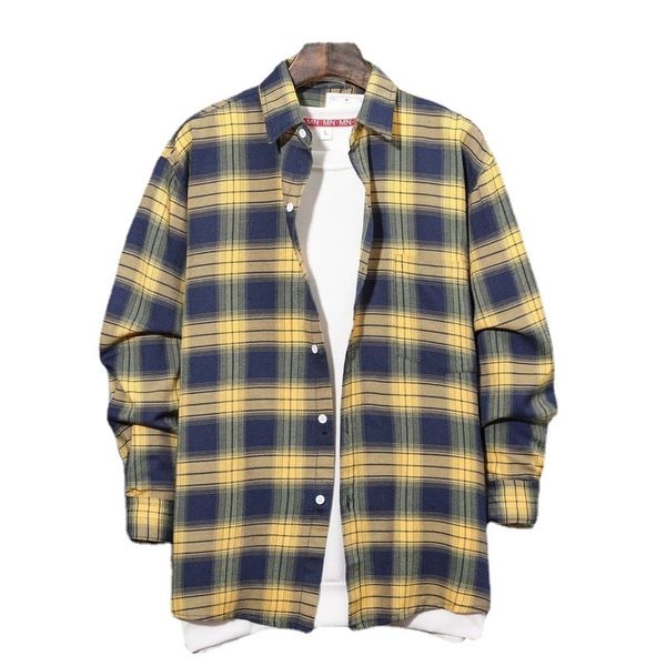 mens casual shirts spring and autumn yellow and red mens shirt loose korean long sleeve classic plaid shirt men casual shirts 230114, White;black
mens casual shirts spring and autumn yellow and red mens shirt loose korean long sleeve classic plaid shirt men casual shirts 230114, White;black