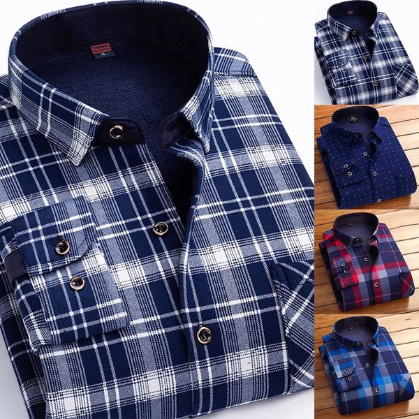 mens casual shirts men plaid flannel shirt jacket cotton padded fleece lined button down shirt winter warm thermal shirt 230114, White;black
mens casual shirts men plaid flannel shirt jacket cotton padded fleece lined button down shirt winter warm thermal shirt 230114, White;black