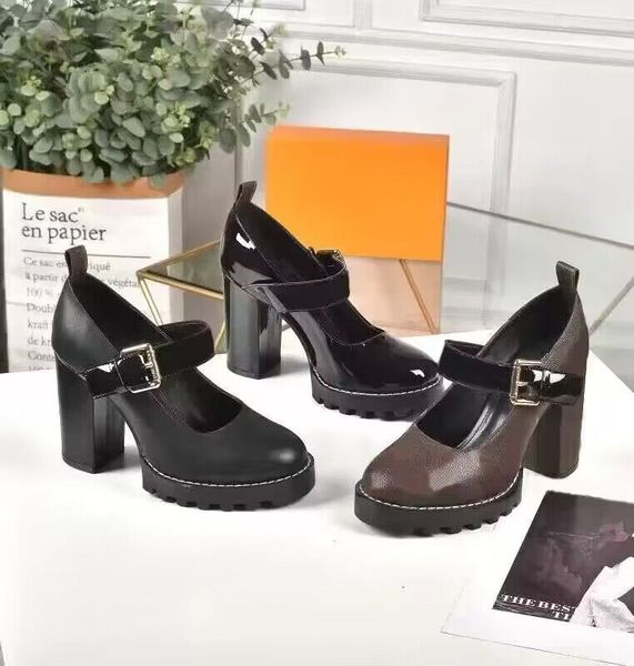 thick heel dress shoes fashion designer leather lady high heels 100% cowhide round head metal belt buckle women letter high heeled boat shoe, Black
thick heel dress shoes fashion designer leather lady high heels 100% cowhide round head metal belt buckle women letter high heeled boat shoe, Black