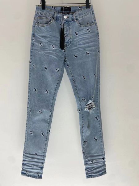 2023 fall new great mens distressed ripped skinny hole designer jeans ~ us size 28-38 jeans ~ slim motorcycle moto biker causal denim pants, Blue
2023 fall new great mens distressed ripped skinny hole designer jeans ~ us size 28-38 jeans ~ slim motorcycle moto biker causal denim pants, Blue