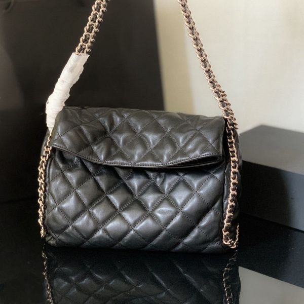 vintage aged silver rolloff chain jumbo black bags cool punk style calfskin genuine leather large capacity luxury designer handle totes pipi
vintage aged silver rolloff chain jumbo black bags cool punk style calfskin genuine leather large capacity luxury designer handle totes pipi