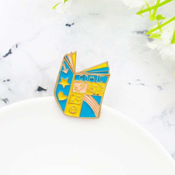 cartoon fashion children's comic book picture book creative oil drop brooch love to read and absorb knowledge picture book brooch, Blue
cartoon fashion children's comic book picture book creative oil drop brooch love to read and absorb knowledge picture book brooch, Blue