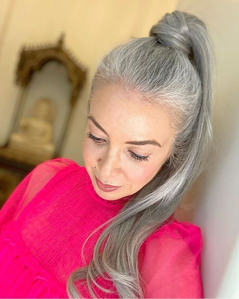 grey ponytail human hair smooth with long layers and a soft curl at the ends wraps around gray pony tail hairpiece salt pepper color 120g 10, Black
grey ponytail human hair smooth with long layers and a soft curl at the ends wraps around gray pony tail hairpiece salt pepper color 120g 10, Black
