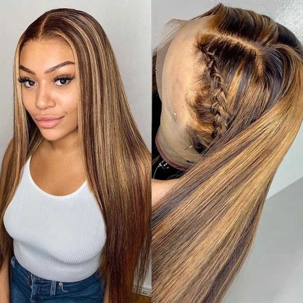 lace wigs #4/27 highlight straight hair pre plucked remy 13x4 front human ombre frontal wig for black women 230106, Black;brown
lace wigs #4/27 highlight straight hair pre plucked remy 13x4 front human ombre frontal wig for black women 230106, Black;brown
