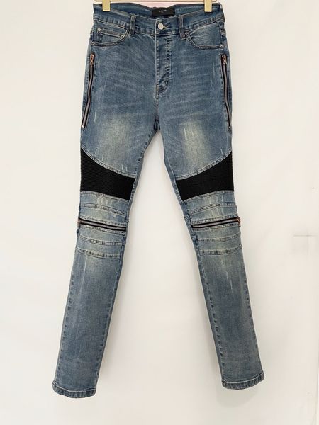 2023 new mens distressed ripped skinny beautiful zipper designer jeans ~ us size 28-36 jeans ~ quality slim motorcycle moto biker causal de, Blue
2023 new mens distressed ripped skinny beautiful zipper designer jeans ~ us size 28-36 jeans ~ quality slim motorcycle moto biker causal de, Blue