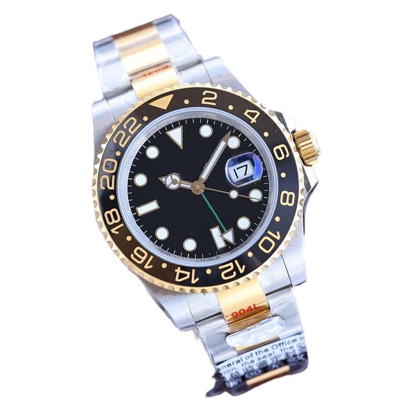 mens gmt watch luxury 40mm sapphire 904l steel strap super luminous waterproof wristwatch red and black bezel 3186 movement rose black watch, Slivery;brown
mens gmt watch luxury 40mm sapphire 904l steel strap super luminous waterproof wristwatch red and black bezel 3186 movement rose black watch, Slivery;brown