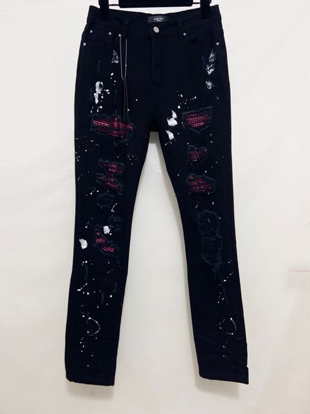 2023 year mens distressed ripped skinny black designer jeans ~ us size 28-36 jeans ~ quality slim motorcycle moto biker causal denim pants, Blue
2023 year mens distressed ripped skinny black designer jeans ~ us size 28-36 jeans ~ quality slim motorcycle moto biker causal denim pants, Blue