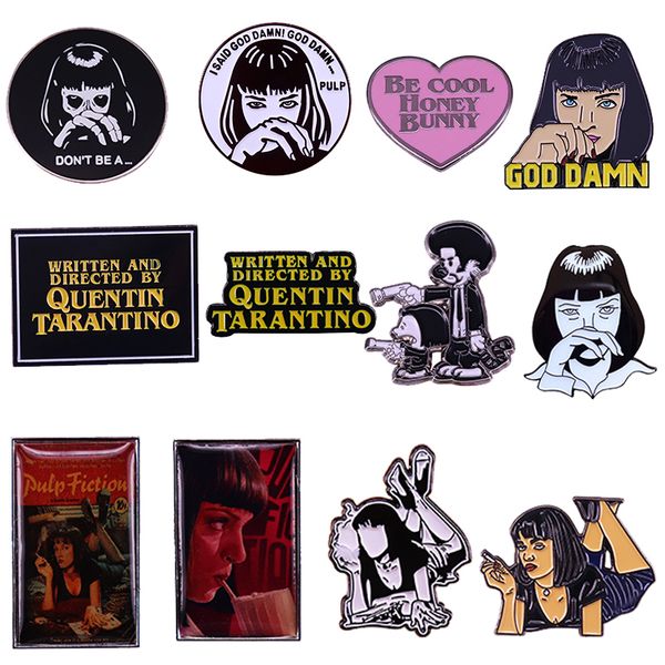 pulp fiction enamel pin god damn be cool honey bunny mia wallace brooch quentin tarantino classic movie jewelry accessories
pulp fiction enamel pin god damn be cool honey bunny mia wallace brooch quentin tarantino classic movie jewelry accessories