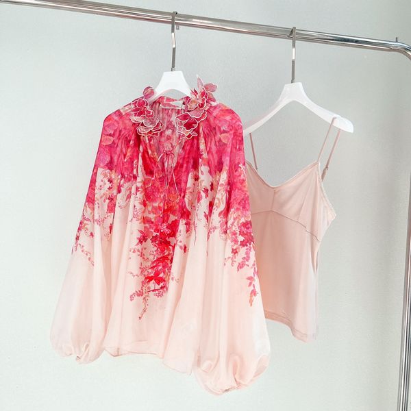 2022 australian fashion brand european fashion brand embroidered three-dimensional flower shirts, White
2022 australian fashion brand european fashion brand embroidered three-dimensional flower shirts, White
