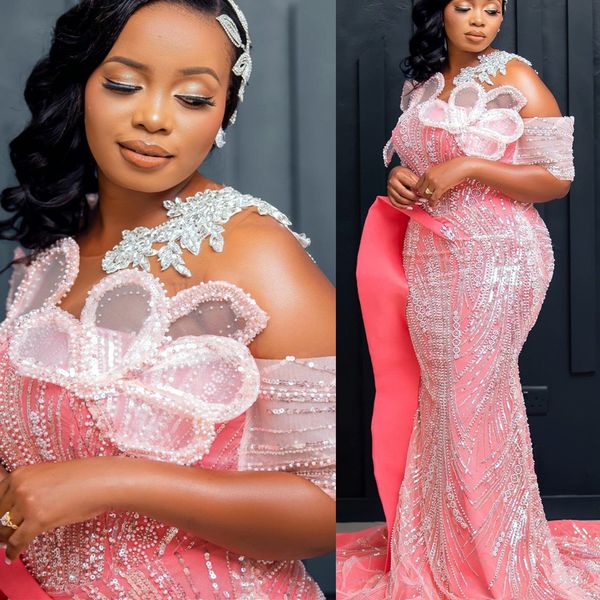 2023 arabic aso ebi pink mermaid prom dresses crystals beaded sequined lace evening formal party second reception birthday engagement gowns, Black
2023 arabic aso ebi pink mermaid prom dresses crystals beaded sequined lace evening formal party second reception birthday engagement gowns, Black