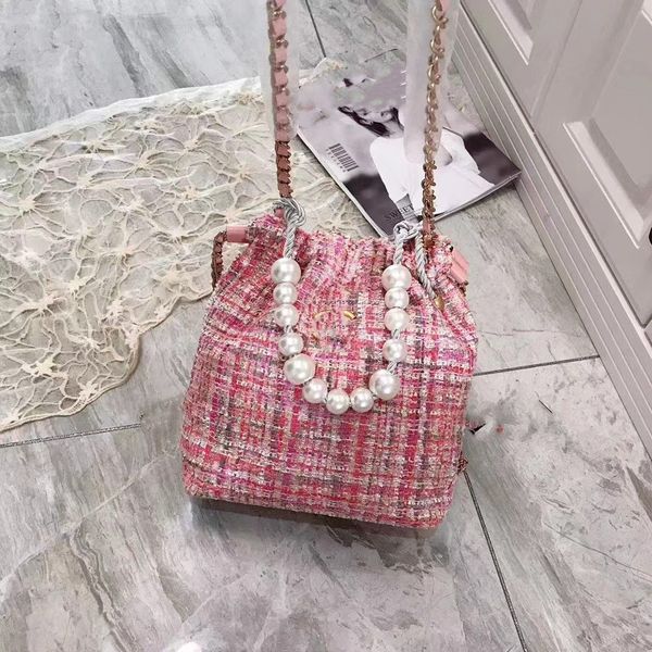 22a italy womens purple tweed bucket bags drawstring classic mini pearl chain with charms crossbody shoulder outdoor designer handbags22*20
22a italy womens purple tweed bucket bags drawstring classic mini pearl chain with charms crossbody shoulder outdoor designer handbags22*20