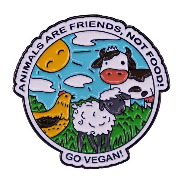 animals are friends not food go vegan enamel brooch pin kawaii vegan lovers lapel pins badges jewelry accessories, Blue
animals are friends not food go vegan enamel brooch pin kawaii vegan lovers lapel pins badges jewelry accessories, Blue