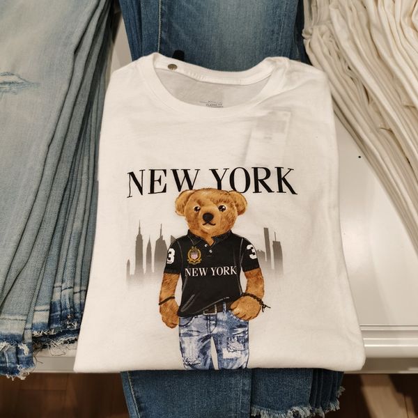 american print bear polos 100% cotton round neck t-shirt men and women designer short-sleeved casual t-shirt us size, White;black
american print bear polos 100% cotton round neck t-shirt men and women designer short-sleeved casual t-shirt us size, White;black