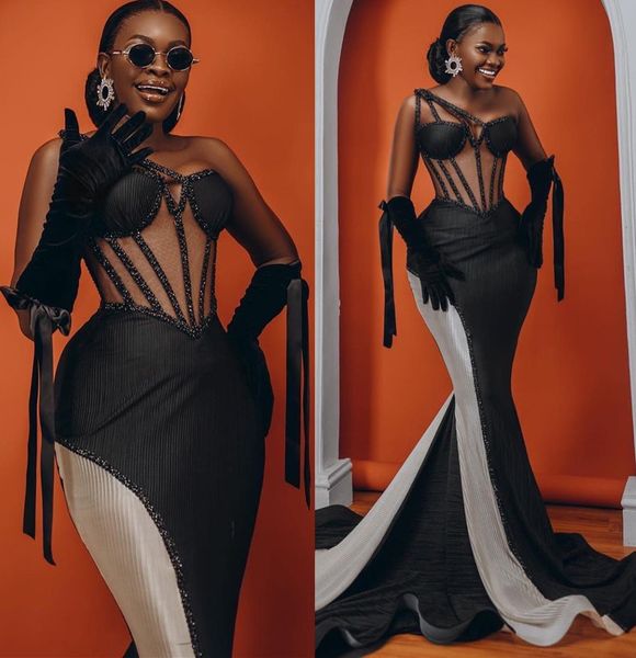 2023 arabic aso ebi one shoulder prom dresses beaded mermaid evening formal party second reception birthday engagement gowns dress zj203, Black
2023 arabic aso ebi one shoulder prom dresses beaded mermaid evening formal party second reception birthday engagement gowns dress zj203, Black