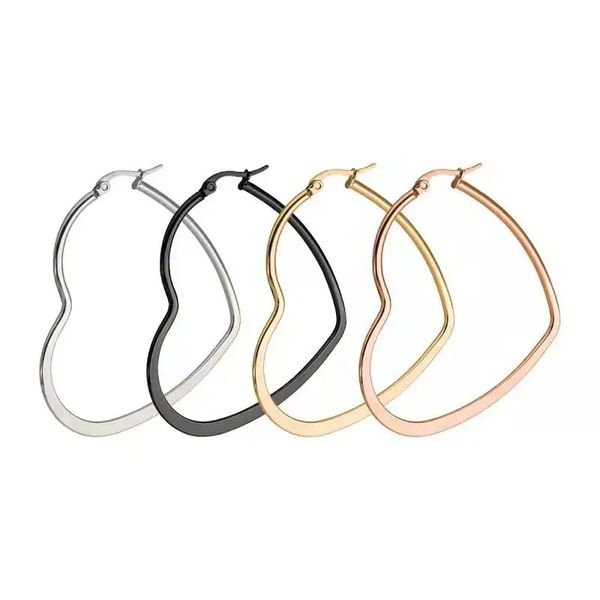 3mm gold shape heart hoop earrings stainless steel earring big jewelry, Golden;silver
3mm gold shape heart hoop earrings stainless steel earring big jewelry, Golden;silver