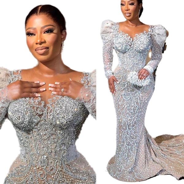 2023 arabic aso ebi luxurious mermaid wedding dress lace beaded crystals ivory bridal gowns dresses zj214, White
2023 arabic aso ebi luxurious mermaid wedding dress lace beaded crystals ivory bridal gowns dresses zj214, White