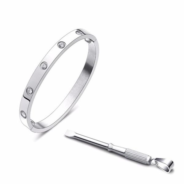 titanium steel love bracelets silver rose gold bangles women men screw screwdriver bracelet couple jewelry with box set shipp247k, Black
titanium steel love bracelets silver rose gold bangles women men screw screwdriver bracelet couple jewelry with box set shipp247k, Black