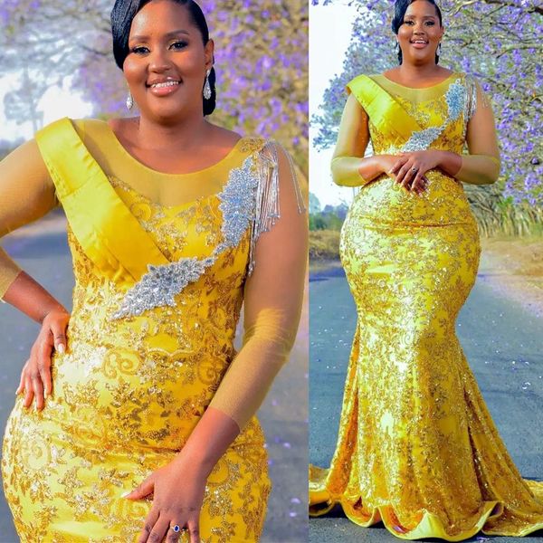 2023 arabic aso ebi yellow mermaid prom dresses beaded crystals lace evening formal party second reception birthday engagement gowns dress z, Black
2023 arabic aso ebi yellow mermaid prom dresses beaded crystals lace evening formal party second reception birthday engagement gowns dress z, Black