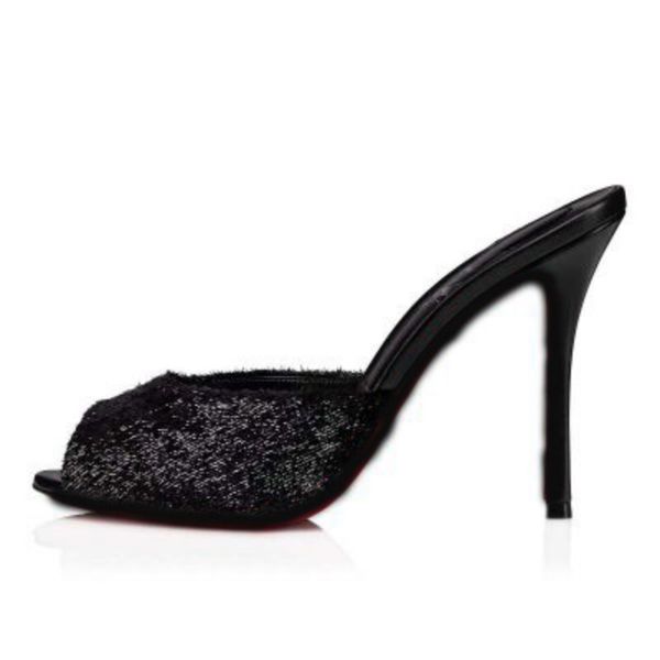 this sandal is made of black taurine velvet with a 100 mm stiletto heel open toe cool
this sandal is made of black taurine velvet with a 100 mm stiletto heel open toe cool