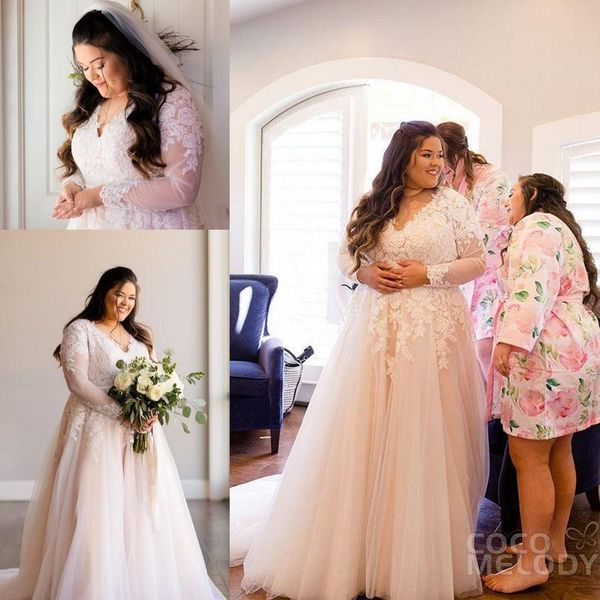 2023 plus size beach wedding dresses bridal gown lace applique long sleeves v neck a line sweep train custom made garden vestido de novia, White
2023 plus size beach wedding dresses bridal gown lace applique long sleeves v neck a line sweep train custom made garden vestido de novia, White