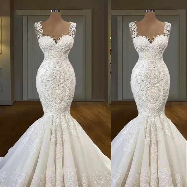 2023 elegant mermaid wedding dresses bridal gown lace applique sleeveless beaded straps covered buttons custom made beach country plus size, White
2023 elegant mermaid wedding dresses bridal gown lace applique sleeveless beaded straps covered buttons custom made beach country plus size, White