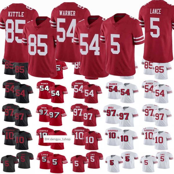 2023 5 trey lance jersey 97 nick bosa 10 jimmy garoppolo 85 george kittle 19 deebo samuel 54 fred warner 80 jerry rice san men francisco wom, Black;red
2023 5 trey lance jersey 97 nick bosa 10 jimmy garoppolo 85 george kittle 19 deebo samuel 54 fred warner 80 jerry rice san men francisco wom, Black;red
