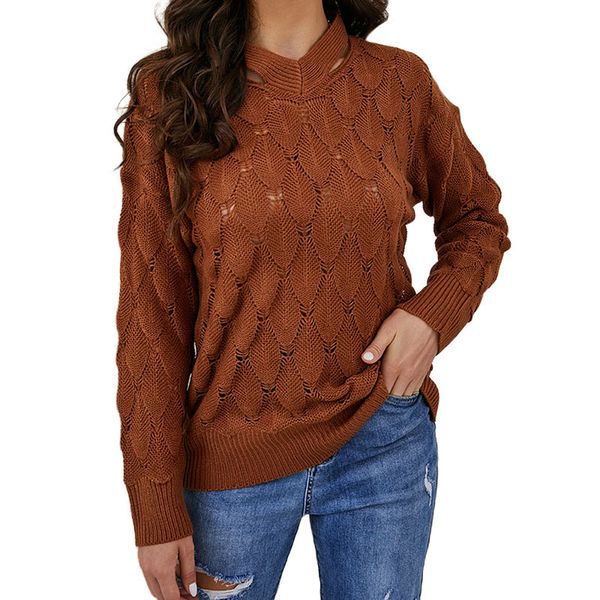 crewneck pullover casual acrylic women's sweaters leaves pattern blouse with lady natural color regular length hollow out knitted croc, White;black
crewneck pullover casual acrylic women's sweaters leaves pattern blouse with lady natural color regular length hollow out knitted croc, White;black