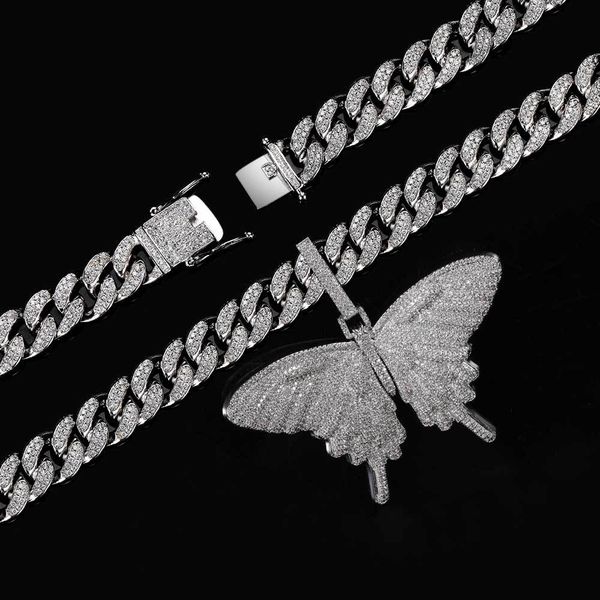 rock tennis pendant necklaces butterfly shape hip-hop tide zircon-microencased 3mm tennis for men and women iced out jewelry, Silver
rock tennis pendant necklaces butterfly shape hip-hop tide zircon-microencased 3mm tennis for men and women iced out jewelry, Silver