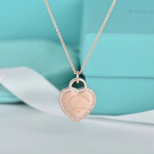 fashion love diamond necklace classic ladies pendant girls holiday gift 18k gold jewelry factory, Silver 
fashion love diamond necklace classic ladies pendant girls holiday gift 18k gold jewelry factory, Silver
