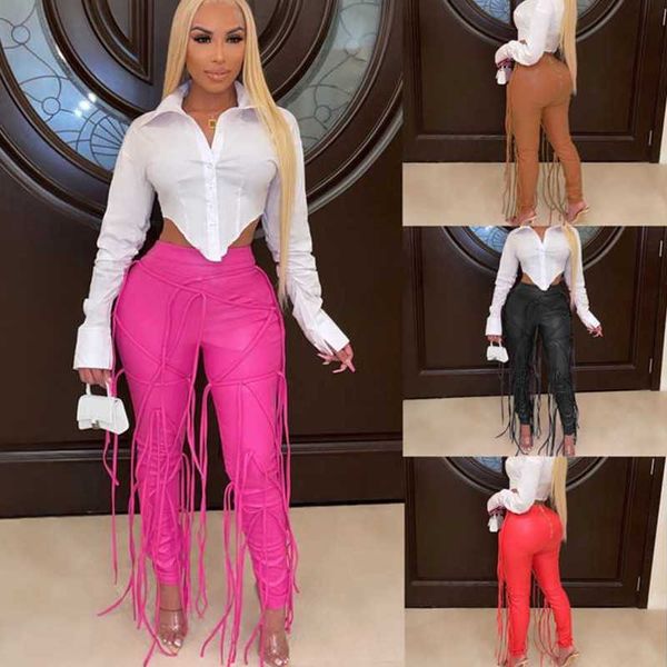 2023 new women casual pu leather pants designer rope tie tight leggings high waist plus size bodycon capris, Black;white
2023 new women casual pu leather pants designer rope tie tight leggings high waist plus size bodycon capris, Black;white