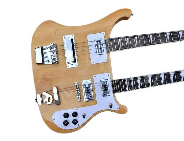 lvyelectric bass guitar 12 strings double neck natural wood body with white pickguard chrome hardware provide custom service
lvyelectric bass guitar 12 strings double neck natural wood body with white pickguard chrome hardware provide custom service
