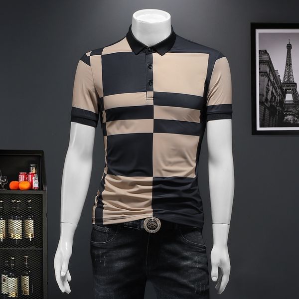 luxury designer summer men's dress fashion cotton polo shirt men's lapel casual social style brand printed men's polos men�, White;black
luxury designer summer men's dress fashion cotton polo shirt men's lapel casual social style brand printed men's polos men�, White;black
