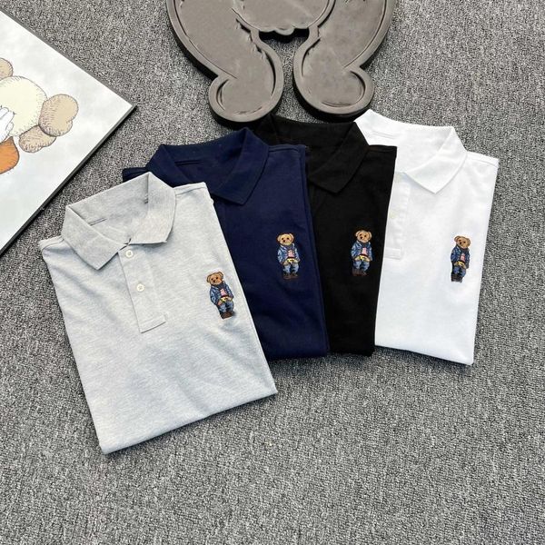 summer designer men dress polos embroidered polos bear short sleeve t-shirt half bears mens business polos shirt causal, White;black
summer designer men dress polos embroidered polos bear short sleeve t-shirt half bears mens business polos shirt causal, White;black