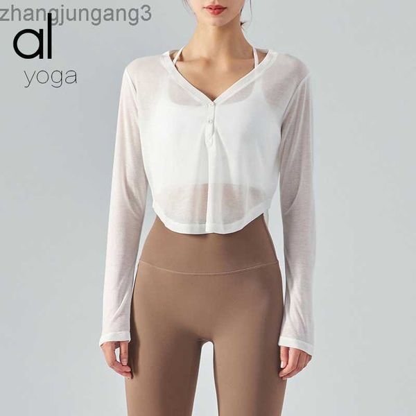 alos yoga women's t shirt spring new loose sun protection yoga long sleeve fitness clothes women large solid color casual breathable, White
alos yoga women's t shirt spring new loose sun protection yoga long sleeve fitness clothes women large solid color casual breathable, White
