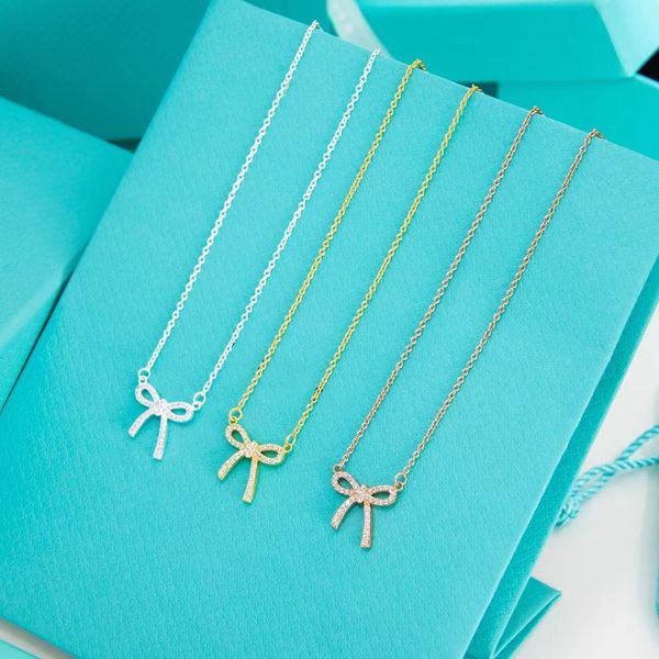 high-end bow necklaces luxury designer women's pendants european and american 18k gold jewelry gift factory wholesale, Silver
high-end bow necklaces luxury designer women's pendants european and american 18k gold jewelry gift factory wholesale, Silver