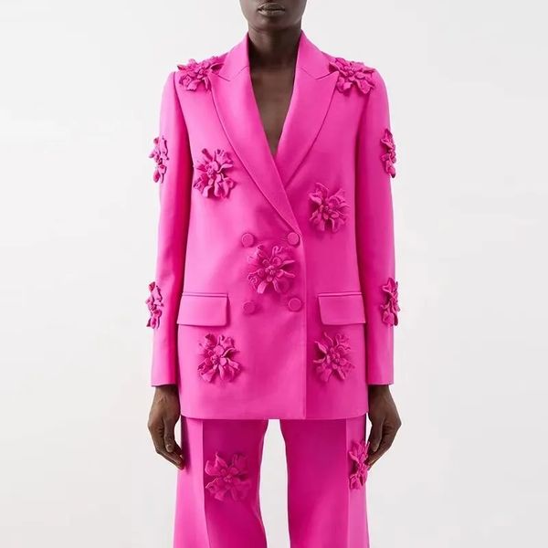 y008 designer pantsuits blazer two pieces sets designer jacket women's stereoscopic flowers appliques double breasted long blazer pink, White
y008 designer pantsuits blazer two pieces sets designer jacket women's stereoscopic flowers appliques double breasted long blazer pink, White