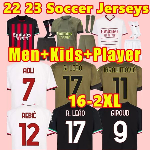 ac 22/23 ibrahimovic giroud soccer jerseys milans 2023 theo brahim tonali shirt romagnoli r.leao s.castillejo kessie saelemaekers football u, Black;yellow
ac 22/23 ibrahimovic giroud soccer jerseys milans 2023 theo brahim tonali shirt romagnoli r.leao s.castillejo kessie saelemaekers football u, Black;yellow